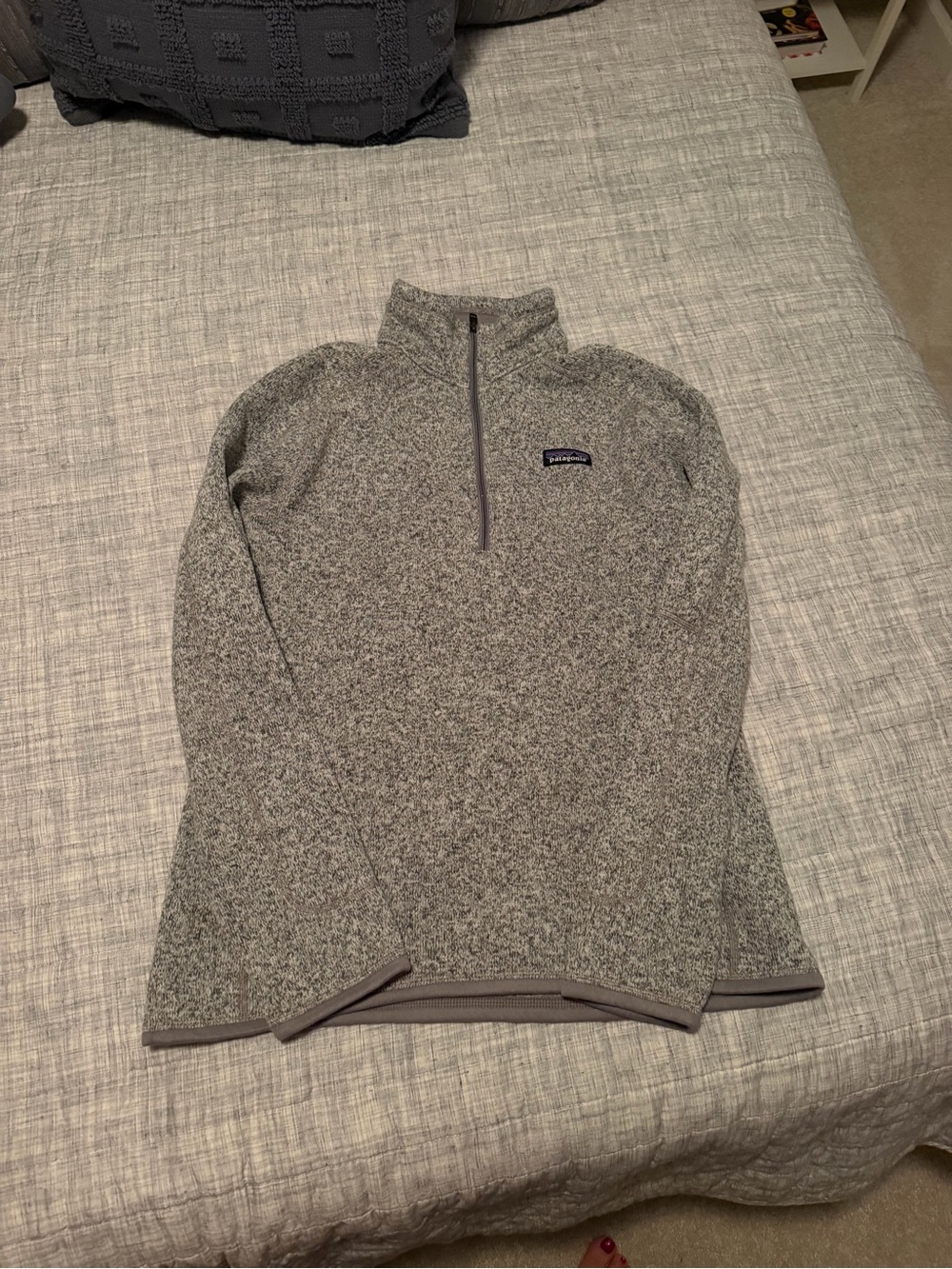 Patagonia Women's Heather Gray Quarter-Zip Pullover